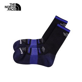 [ THE NORTH FACE ] 中性 輕量舒適中長筒襪 黑紫 8折特價 / 諾羊毛 / NF0A3CNPKG7