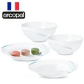 【法國ARCOPAL】多倫多強化餐具四件組(二盤二面碗)