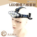 丸石 MET-T076 頭戴式頭燈 八核 可調節 輕便好戴 LED頭燈八核 帽燈 釣魚頭燈