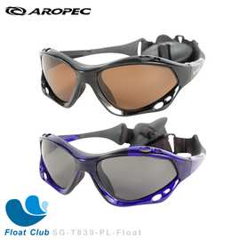 AROPEC 浮水型偏光太陽眼鏡 Osprey 運動眼鏡 (黑/透明藍)