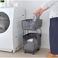 日本Like-it 北歐風可堆疊組合式收納洗衣籃(整組)-二色(輪子顏色隨機)