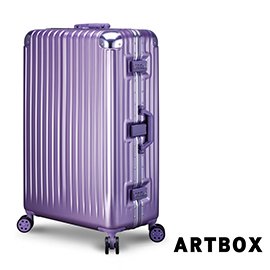 【ARTBOX】威尼斯漫遊-29吋鏡面鋁框行李箱(女神紫)