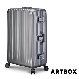 【ARTBOX】威尼斯漫遊-29吋鏡面鋁框行李箱(時尚灰)