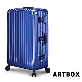 【ARTBOX】威尼斯漫遊-29吋鏡面鋁框行李箱(寶石藍)