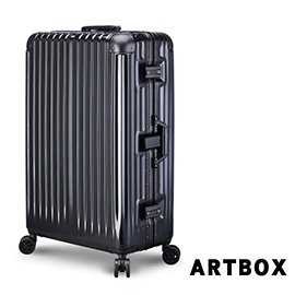 【ARTBOX】威尼斯漫遊-29吋鏡面鋁框行李箱(太空黑)