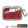 美國 PELICAN 1020 Micro Case 微型防水氣密箱-透明(紅) 公司貨