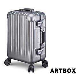 【ARTBOX】威尼斯漫遊-26吋鏡面鋁框行李箱(時尚灰)
