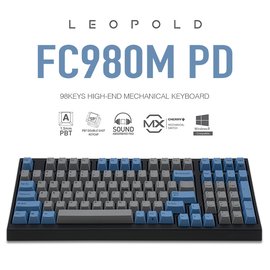 MOJO | Leopold FC980M PD 藍灰紀念版PBT二射成型字體正刻英文靜音紅軸