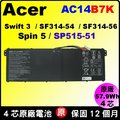 Acer 電池 原廠 宏碁 AC14B7K Swift 3 SF314 54 56 56G SF314-54G SF314-56G Spin5 SP515-51N SP515-51GN SP515-51GN-80A3 SP51551GN