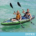 【INTEX】挑戰者K2-雙人運動獨木舟/橡皮艇 (附雙漿+手壓幫浦)15170020(68306)