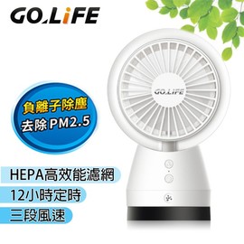 GOLiFE GoFresh 負離子空氣清淨風扇 ★三段式桌上/車用淨化迷你電扇
