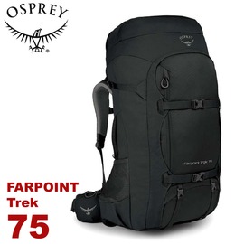 【OSPREY 美國 Farpoint Trek 75 旅行背包《黑》75L】雙肩背包/後背包/行李箱/登山/自助旅遊