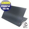 【Ezstick】Lenovo ThinkPad X1C 7TH 黑色立體紋機身貼 DIY包膜