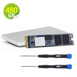 OWC Aura Pro X2 480GB NVMe SSD 含工具和 Envoy Pro 外接盒的完整 Mac 升級套件