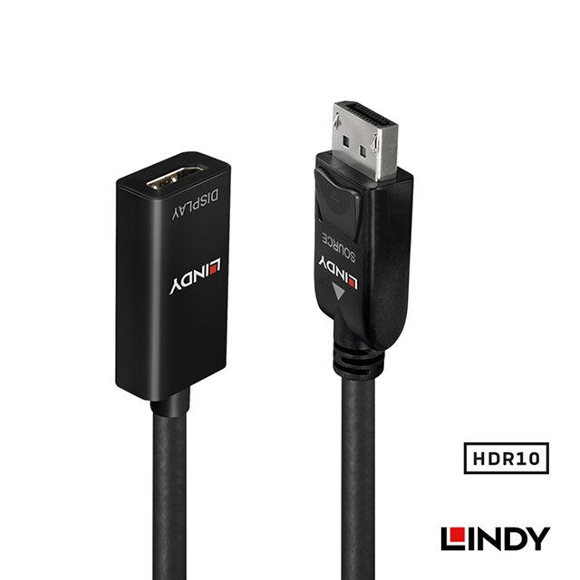 LINDY Mini DisplayPort 1.2 - HDMI 2.0 18G アクティブ変換ケーブル 3m 型番:40913  正規品スーパーSALE×店内全品キャンペーン