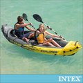 【INTEX】探險家K2-雙人運動獨木舟/橡皮艇(附雙漿+手壓幫浦)15170030(68307)