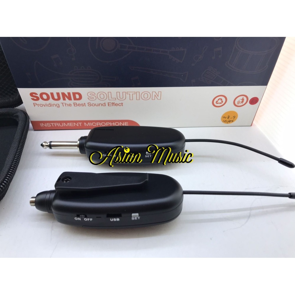 亞洲樂器 SOUND SOLUTION W8-9PRO 無線麥克風、2.4G、避開4G干擾、充電式、附頭戴、贈Digitech 收納包