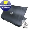【Ezstick】HP Gaming 15-dk0157TX 15-dk0158TX 黑色立體紋機身保護貼 DIY 包膜