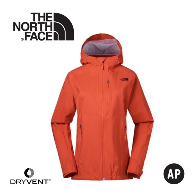 【The North Face 女 DryVent防水外套《橘》】3GIM/防水外套/衝鋒衣/防風外套/保暖外套