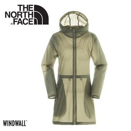 【The North Face 女 WindWall 防風防潑連帽外套《卡其》】3CJ9/運動夾克/風衣