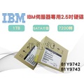 全新盒裝IBM x3530 M4伺服器硬碟 81Y9742 81Y9743 1TB 7.2K 2.5吋 SATA介面