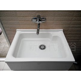 [新時代衛浴] 70cm人造石洗衣水槽浴櫃組，活動洗衣板，台制水槽，發泡板烤漆浴櫃AIU570