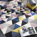 現代向量風格比利時進口地毯-多彩三角80x150cm