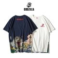日本浮世繪哥吉拉基多拉短袖T恤
