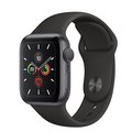 Apple Watch Series 5 (GPS)；40 公釐太空灰色鋁金屬錶殼；黑色運動型錶帶 _ 台灣公司貨 +贈 (保貼+保套)