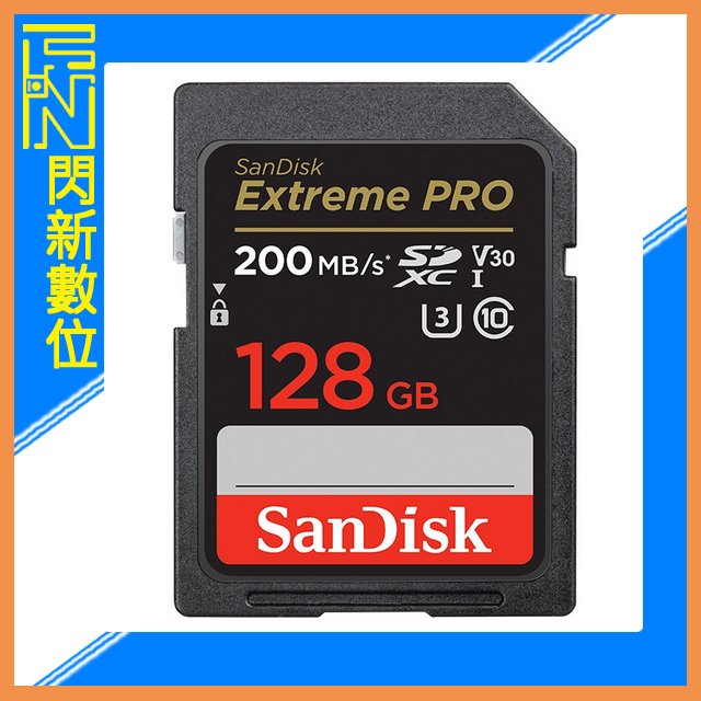 ★閃新★SanDisk Extreme PRO SDXC 128GB/128G Class10 200MB/s 記憶卡(公司貨)