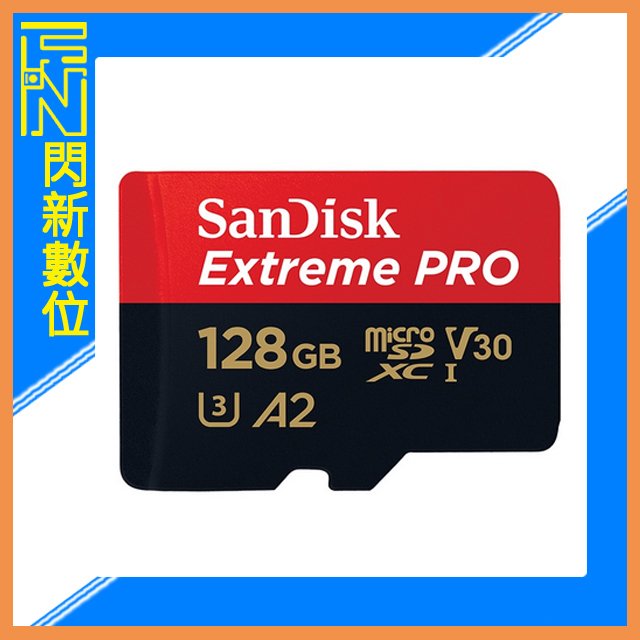 ★閃新★SanDisk Extreme PRO MicroSD 128GB/128G Class10 A2 200MB/s 記憶卡(公司貨)