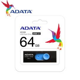 【原廠公司貨】ADATA 威剛 UV320 時尚黑/藍 64GB USB3.1 高速隨身碟 (AD-UV320K-64G)