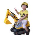 可坐挖掘機模型童車 兒童車汽車模型 汽車玩具車 工程車挖機