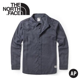 【The North Face 男 法蘭絨長袖襯衫《瀝青灰》】46GE/長袖襯衫/長袖上衣