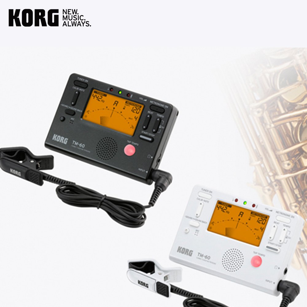 【KORG 調音器/節拍器＋調音夾】TM-60C 全功能冷光