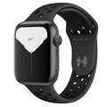 Apple Watch Nike Series 5 (GPS)；44 公釐太空灰色鋁金屬錶殼；Anthracite 配黑色 Nike 運動型錶帶