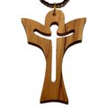 天主教飾品 以色列進口橄欖木 項鍊 掛飾 十字架經典系列 5507
