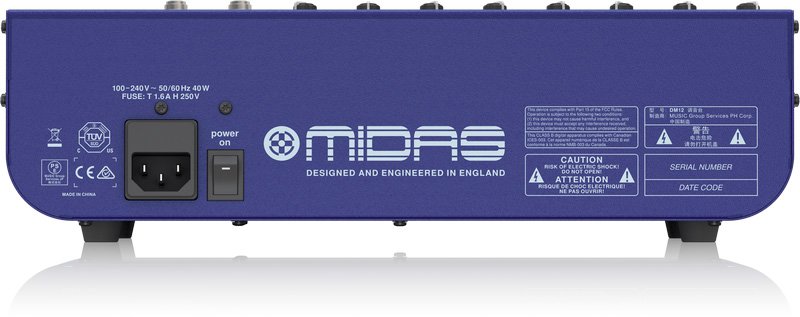 ☆MIDAS☆DM12小型混音器-12個模擬混頻器輸入通道原廠公司貨- PChome