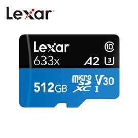 Lexar® 512GB High-Performance 633x microSDXC™ UHS-I (A2)(V30)記憶卡