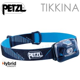 Petzl 頭燈/led頭燈/登山露營/戶外照明 TIKKINA 250流明 E091DA02 藍色
