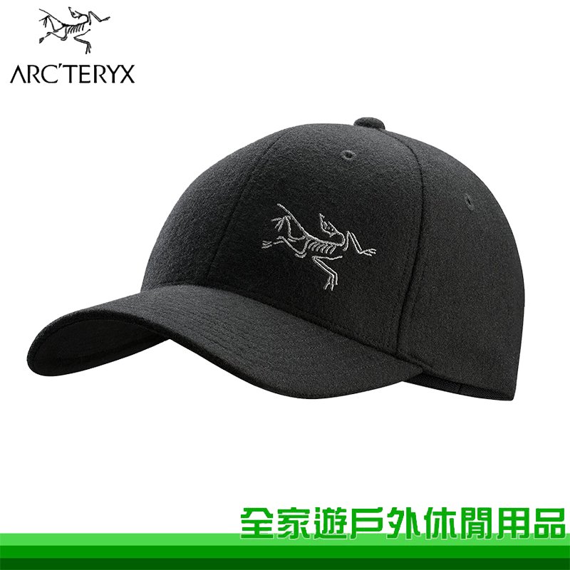 【全家遊戶外】Arcteryx 始祖鳥 羊毛棒球帽 黑灰 羊毛帽 保暖帽 登山帽 運動帽 X000005504