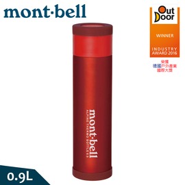 【Mont-Bell 日本 Alpine Thermo Bottle 0.9L保溫瓶《鮮紅》】1124618/保溫杯/單手杯/水壺/隨身/不鏽鋼