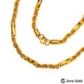 Jove Gold 漾金飾 節節高升黃金男項鍊(約10.20錢)(約2尺/60cm)