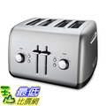 [8美國直購] 烤麵包機 KitchenAid Kmt4115cu 4-Slice Toaster with Manual High-Lift Lever, Contour Silver