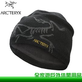 【全家遊戶外】㊣Arcteryx 始祖鳥 加拿大 Bird Logo針織毛帽 24K黑-24K Black ARC22992 /大鳥帽 羊毛 保暖帽 針織帽