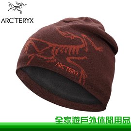 【全家遊戶外】㊣Arcteryx 始祖鳥 加拿大 Bird Logo針織毛帽 溶劑褐/熱能紅-Flux/Infrared ARC22992/大鳥帽 羊毛 保暖帽 針織帽
