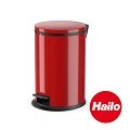 德國Hailo Pure M 緩降垃圾桶 (12L 艷紅色) #0517040~腳踏式~有蓋的垃圾桶~輕輕闔上~