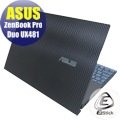 【Ezstick】ASUS UX481 UX481FL Carbon黑色立體紋機身貼 (含上蓋貼、底部貼) DIY包膜