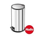 德國Hailo T3.16 緩降垃圾桶 (16L 不銹鋼) #0516029~腳踏式~有蓋的垃圾桶~輕輕闔上~