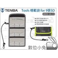 數位小兔【Tenba Tools 憶載袋 for 9張SD 迷彩色 636-218】防水 記憶卡 收納 斜角 插槽